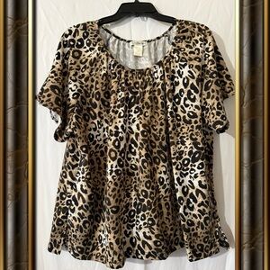 C. D. Daniels Leopard Print Blouse